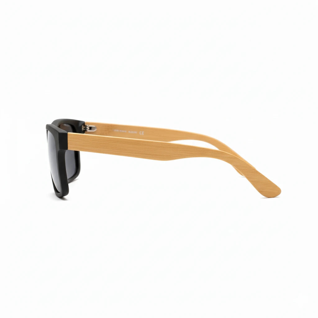 Óculos de Sol Verão Madeira Bambu Masculino Quadrado