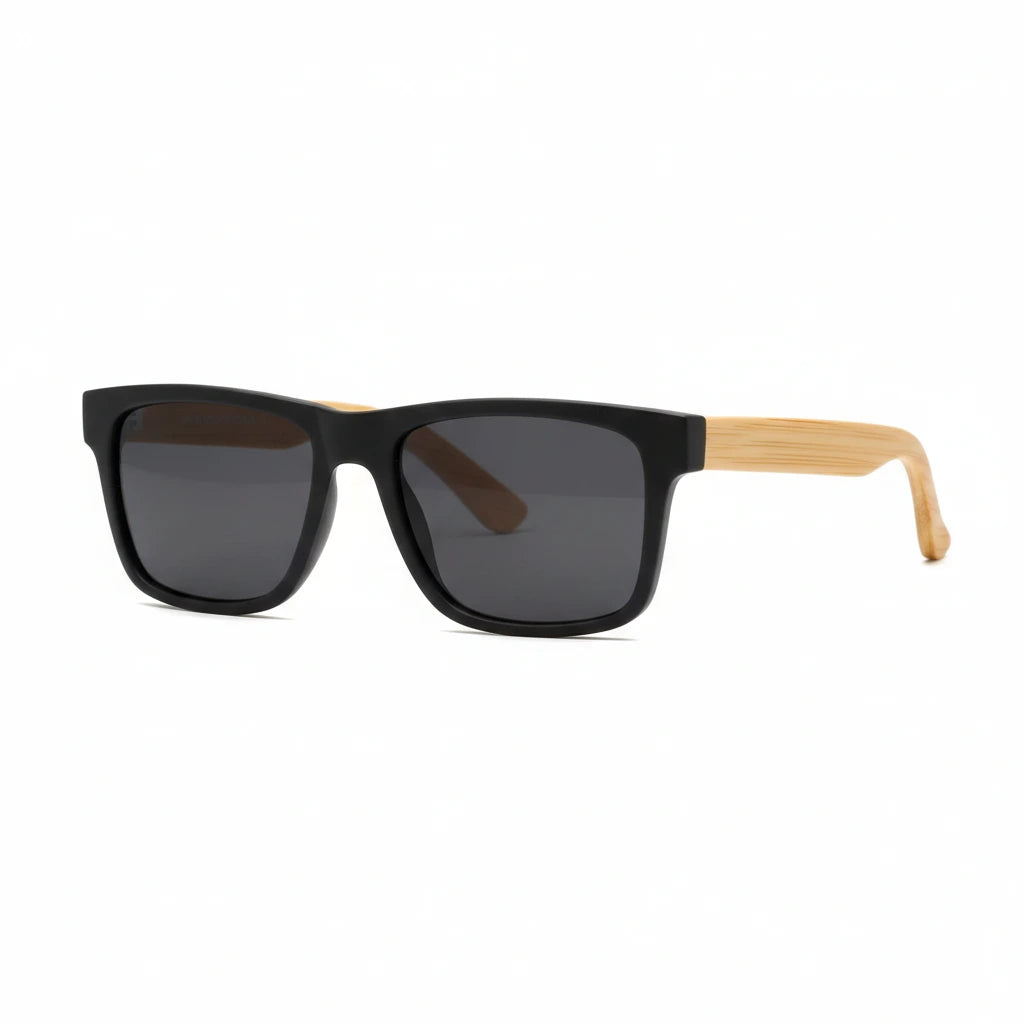 Óculos de Sol Verão Madeira Bambu Masculino Quadrado